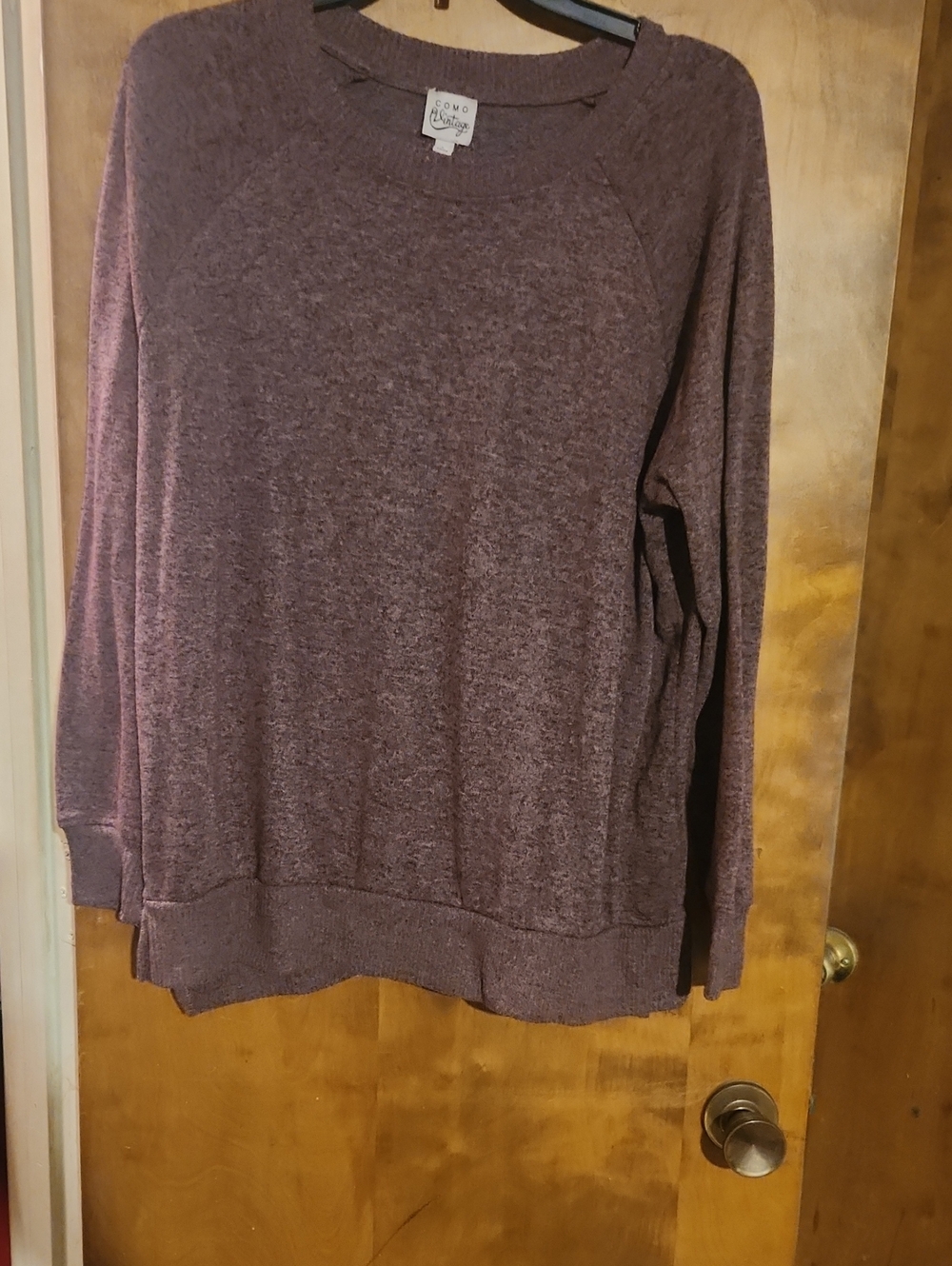Como Vintage Heathered Plum Pullover Sweatshirt